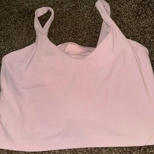 Lululemon ribbed aligned tank flush pink